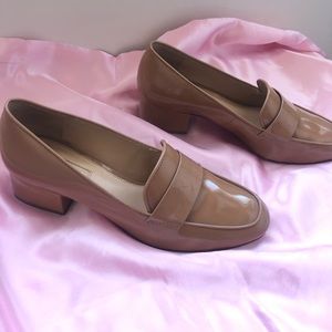 Antonio Melani Patent Leather Nude Loafers